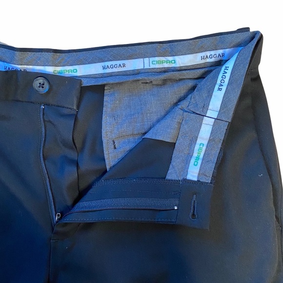 Haggar Men’s Black Dress Pant 36W x 30L - Picture 8 of 13